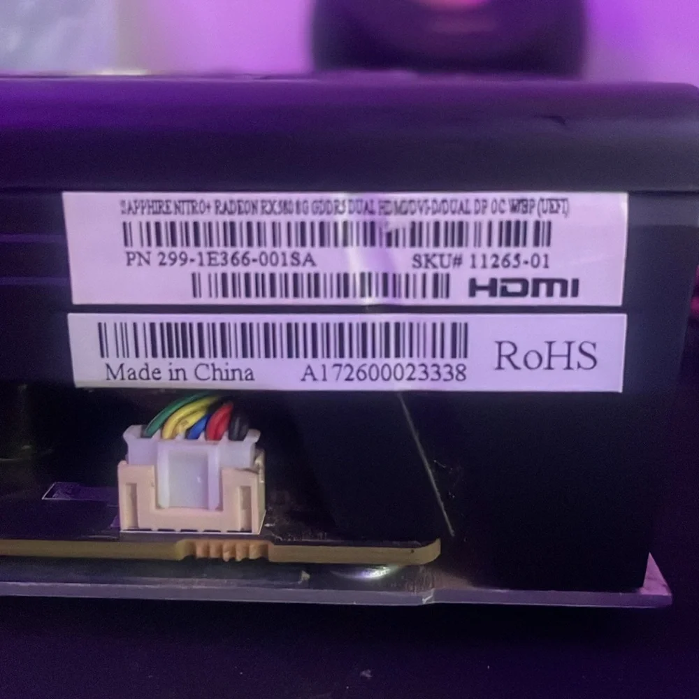 Sapphire nitro Radeon rx 580 8gb 2x hdmi port